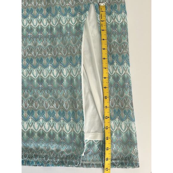 Wild Fable Women's Crochet Slip Halter Lace Cover Up Dress M Aqua Blue - Picture 5 of 10